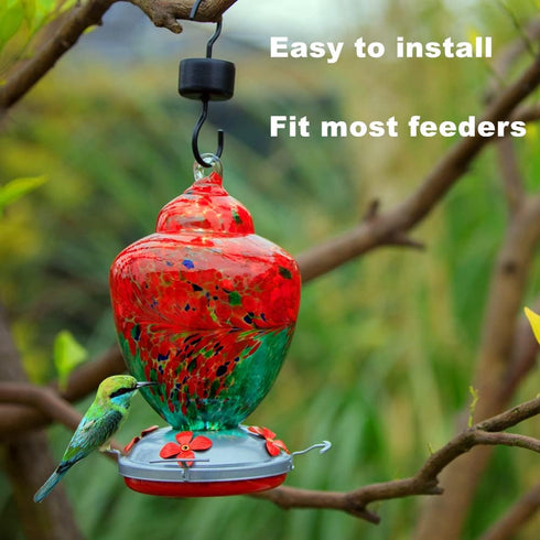 Hummingbird Feeder Base Replacement Parts Set Includes Hummingbird Feeder Bottom, 2 PCS Moat Hook 2 Pcs Brushes and 1 Pcs Replacement Seal Rings...